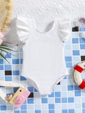 Baby Girl Detachable Bow Swimsuit