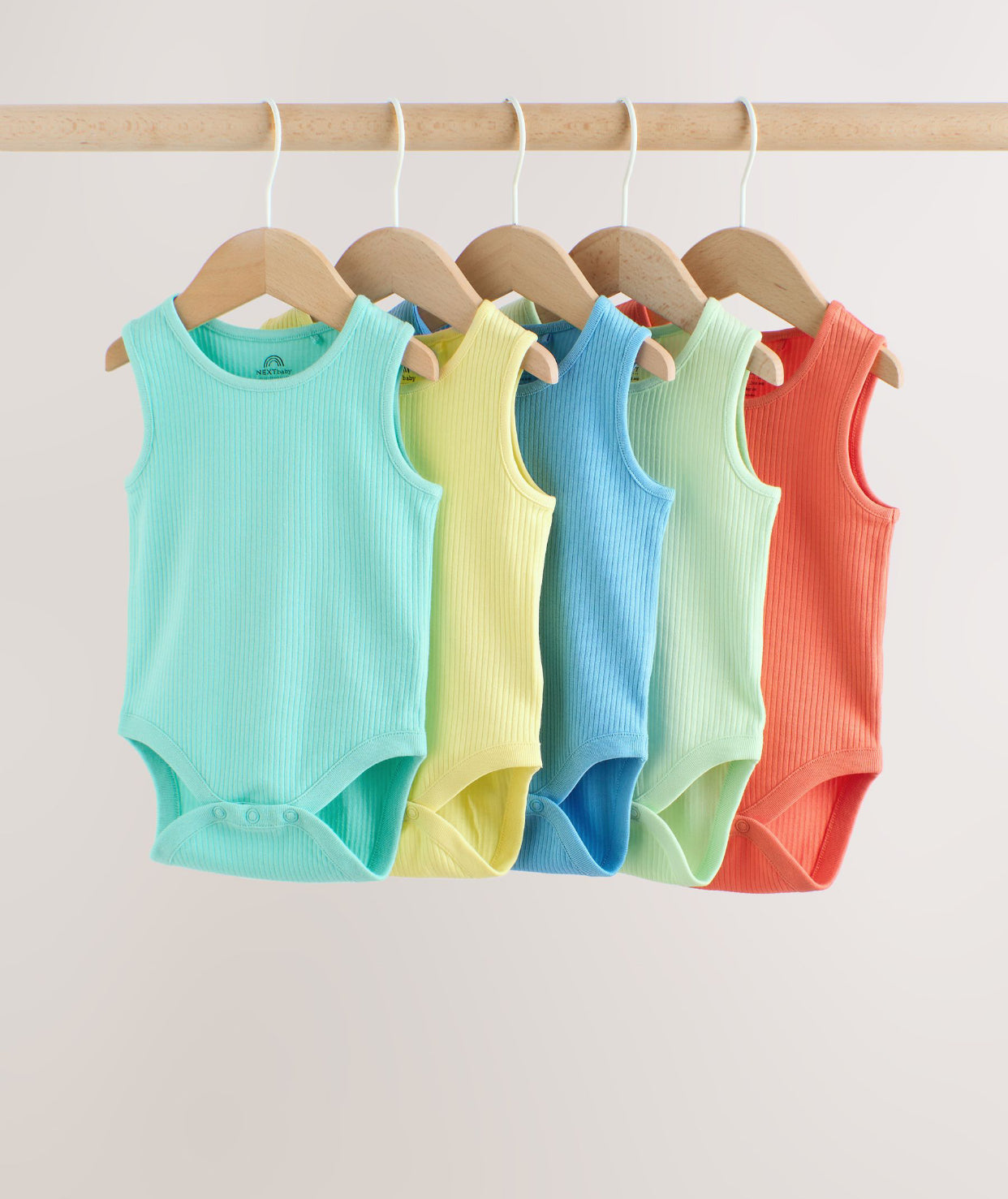 Multi Vest Baby Bodysuits 5 Pack