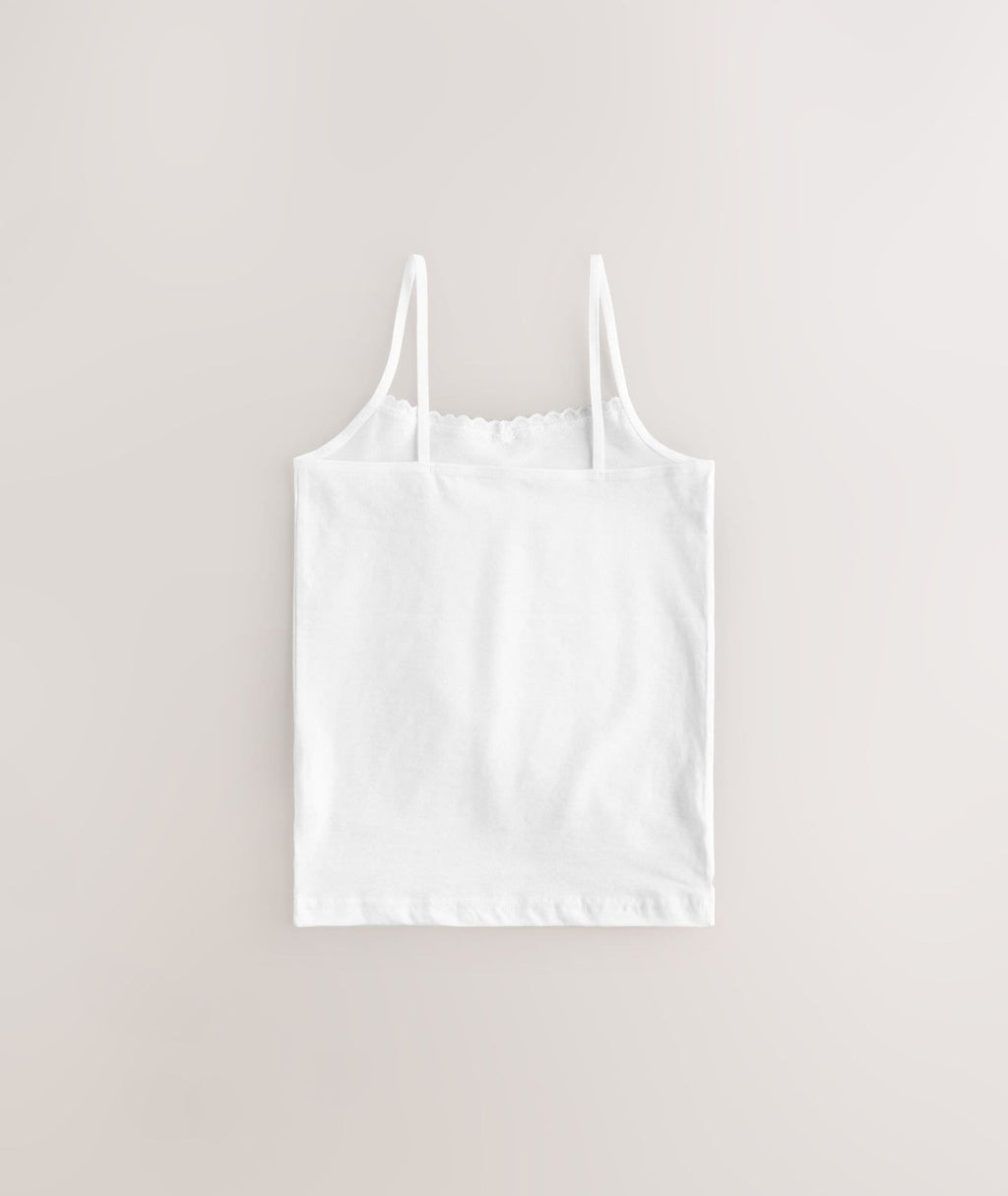 White 10 Pack Elastic Strappy Cami
Vests