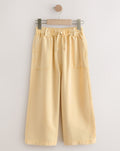Lemon Yellow Pull On Wide Leg Trousers