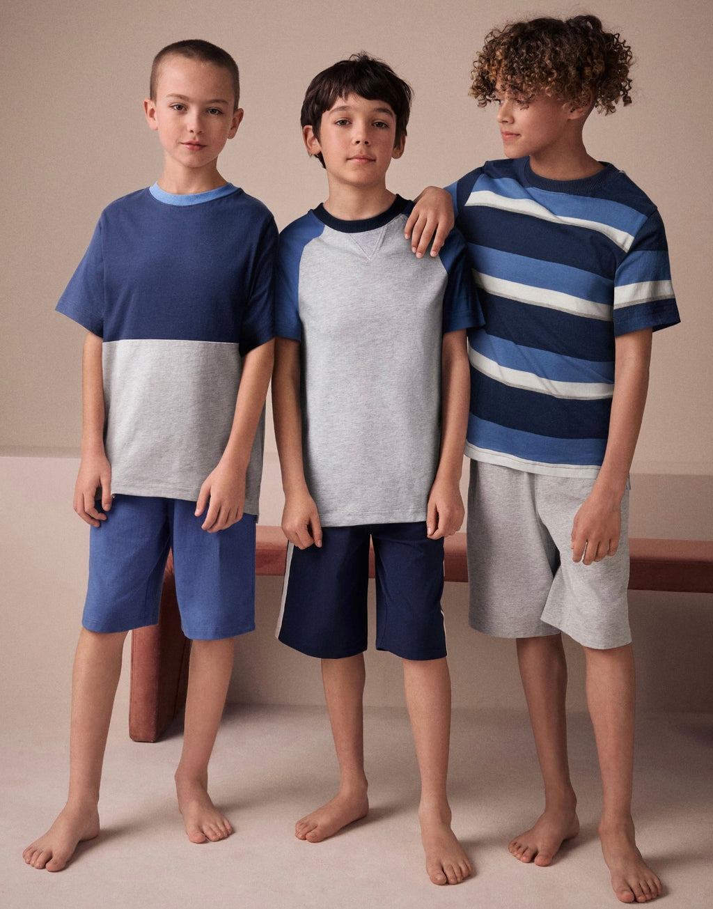 Navy/Grey Shorts Pyjamas 3 Pack