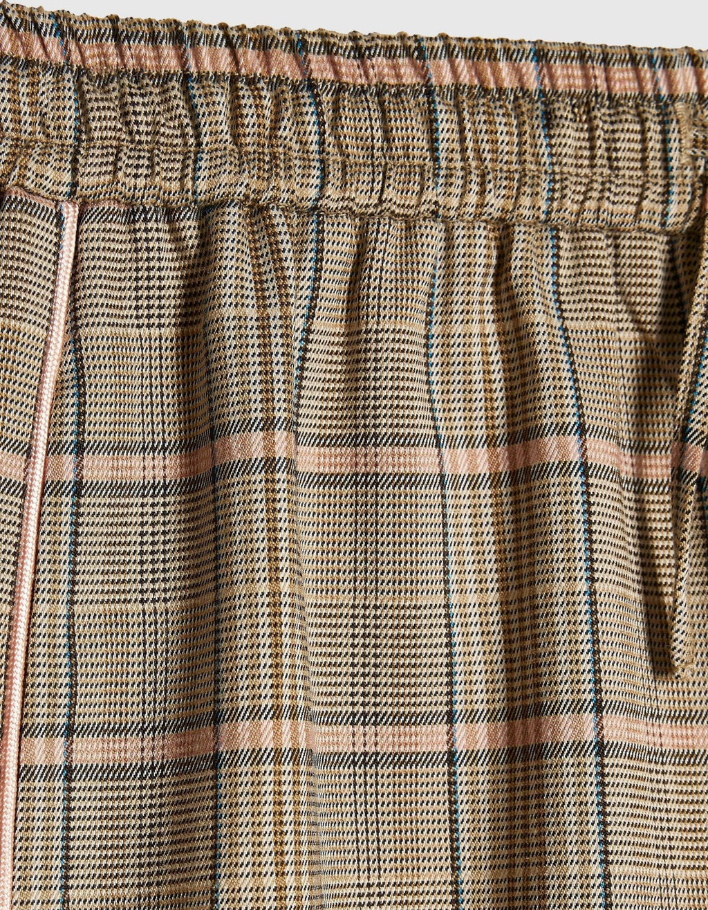 River Island Brown Checked Piping Trousers