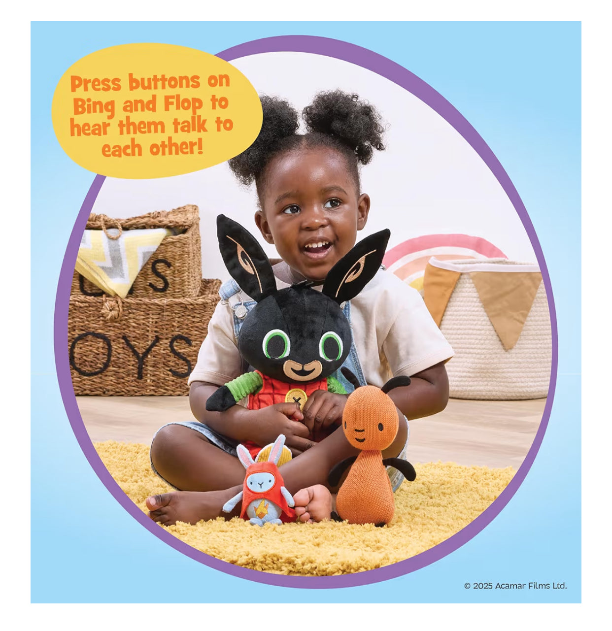 Bing, Flop & Hoppity Interactive Soft Toys - Kids Interactive Toys with RFID Technology, Talking Toys That Respond to Each Other