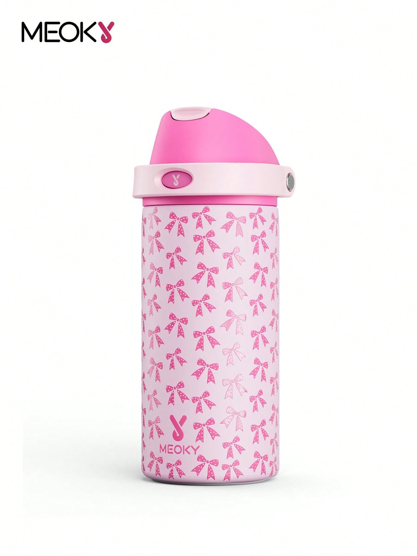 Meoky 530 ml Vacuum Insulated Water Bottle With 2-In-1 Straw And Spout Lid