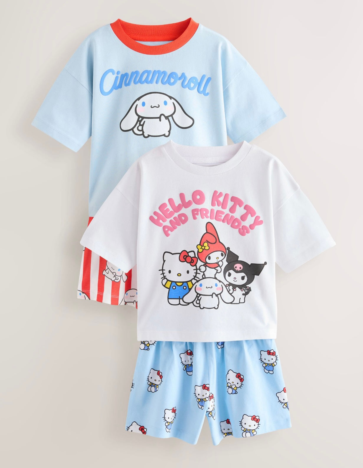 Blue Short Hello Kitty Pyjamas 2 Pack