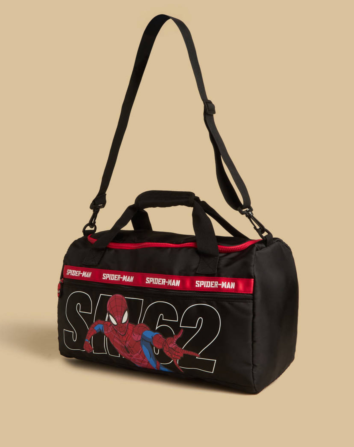 SpiderMan Print Duffle Bag with Detachable Strap