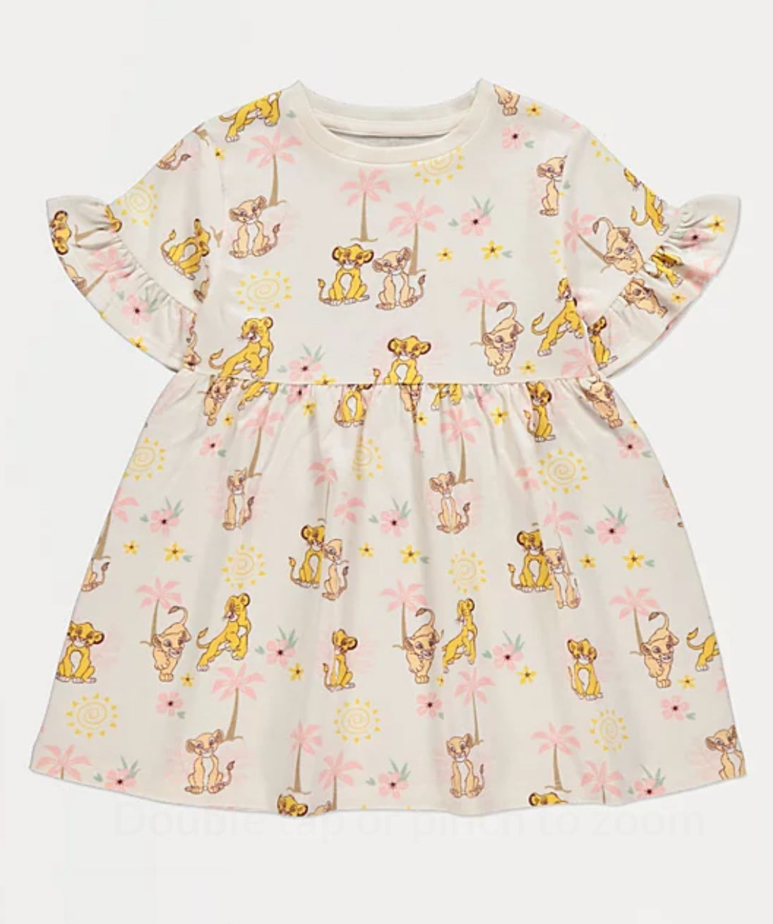 Disney Lion King Cream Frill Sleeve Dress