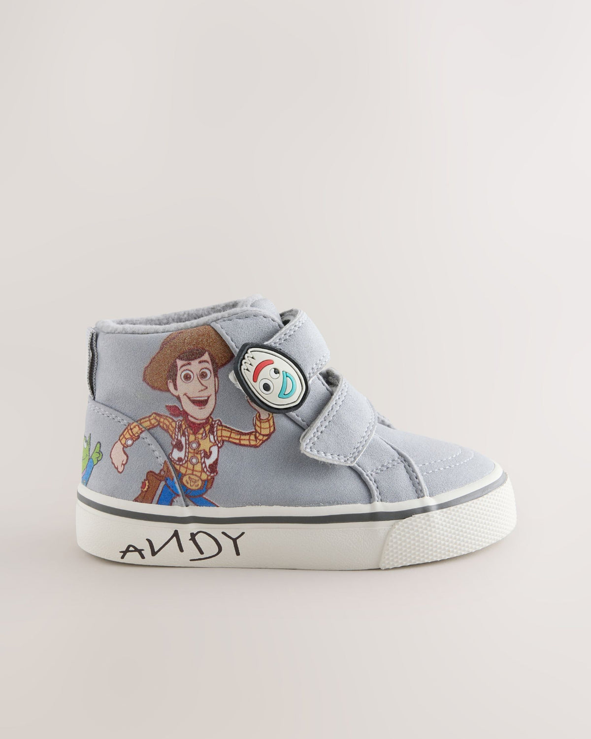 Grey Toy Story Touch Fastening Hi-Top Trainers