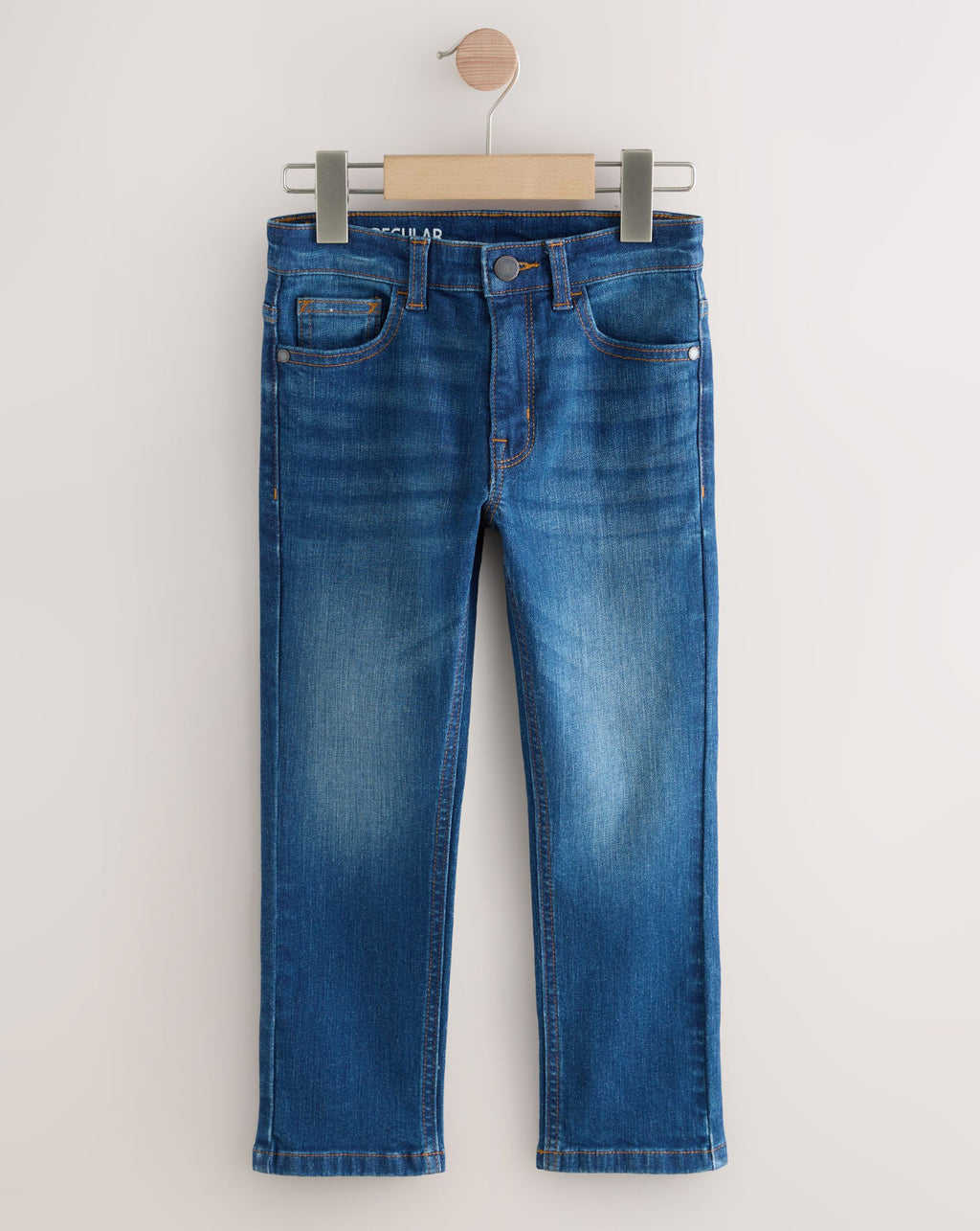 Blue Regular Fit Stretch Jeans