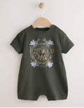 Charcoal Grey Fleetwood Mac Band Baby Romper