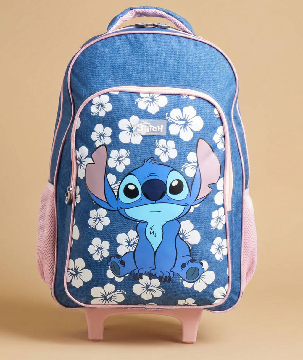 Stitch Print 5-Piece Trolley Backpack Set