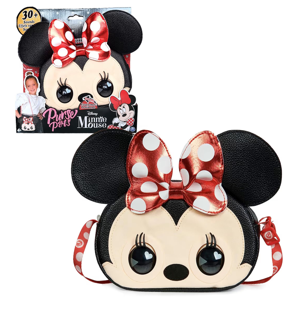 Purse Pets, Disney Minnie Mouse Interactive Pet Toy and Shoulder Bag with over 30 Sounds and Reactions
