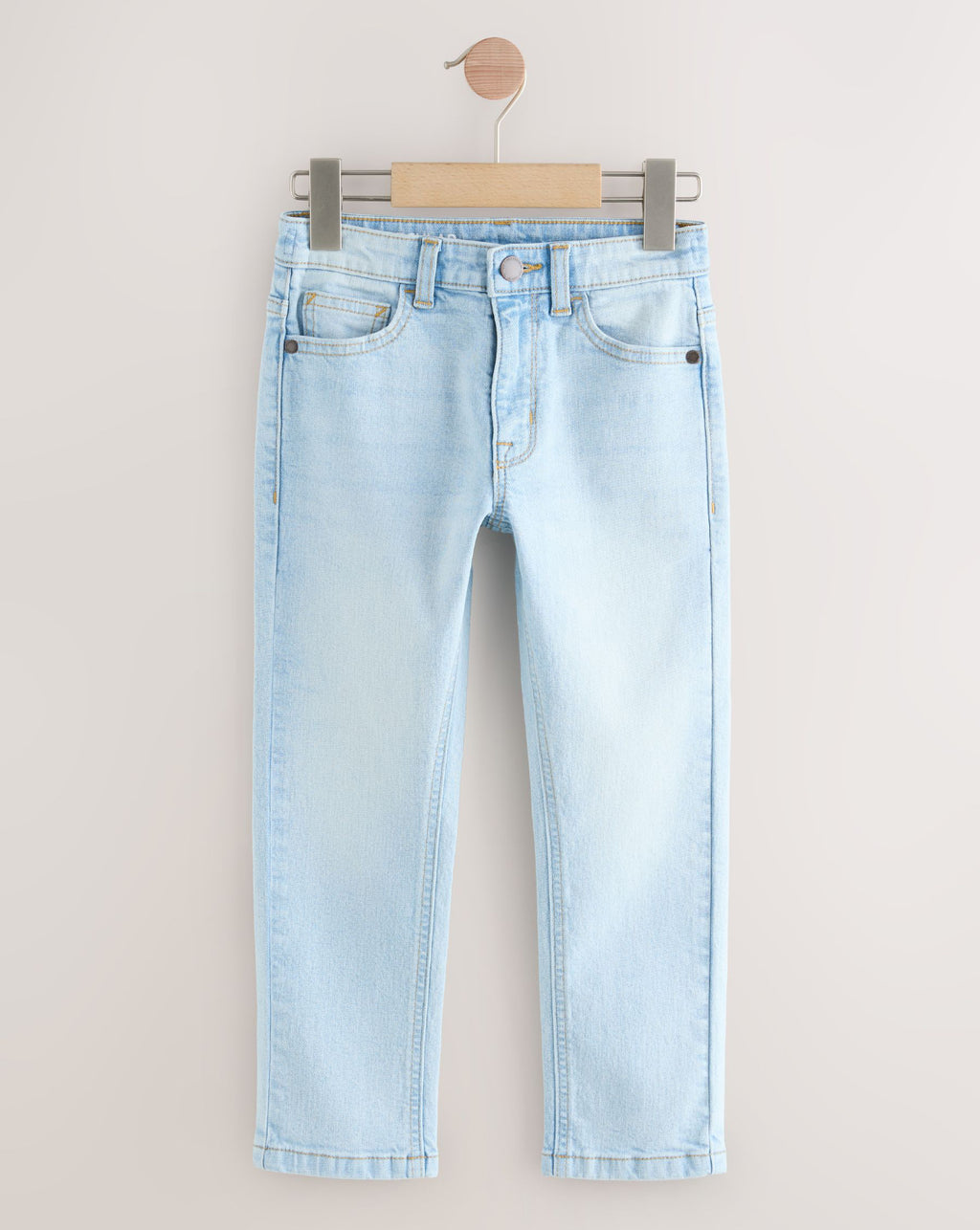 Bleach Wash Regular Fit Stretch Jeans