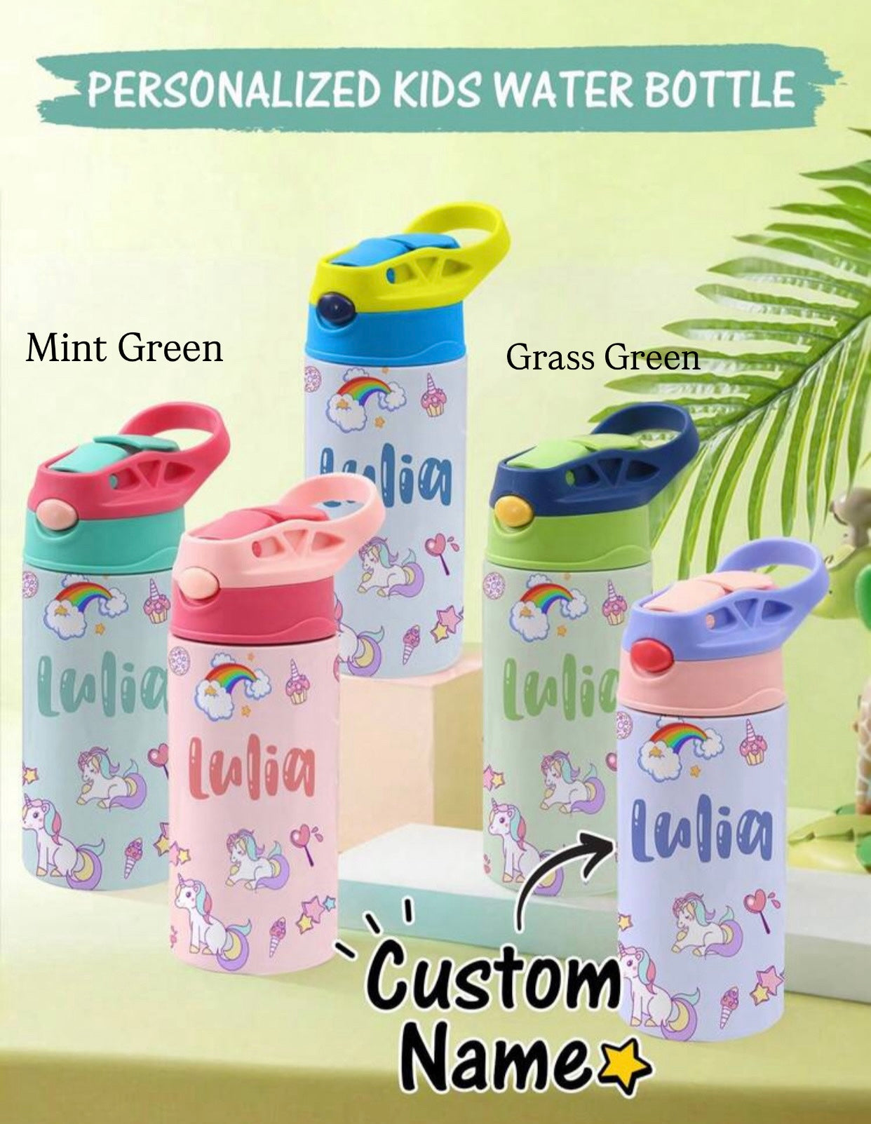 Customized 12oz Children's Stainless Steel Water Bottle