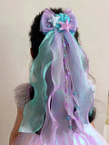 1pc Mermaid Princess Girl Bowknot Hair Clip