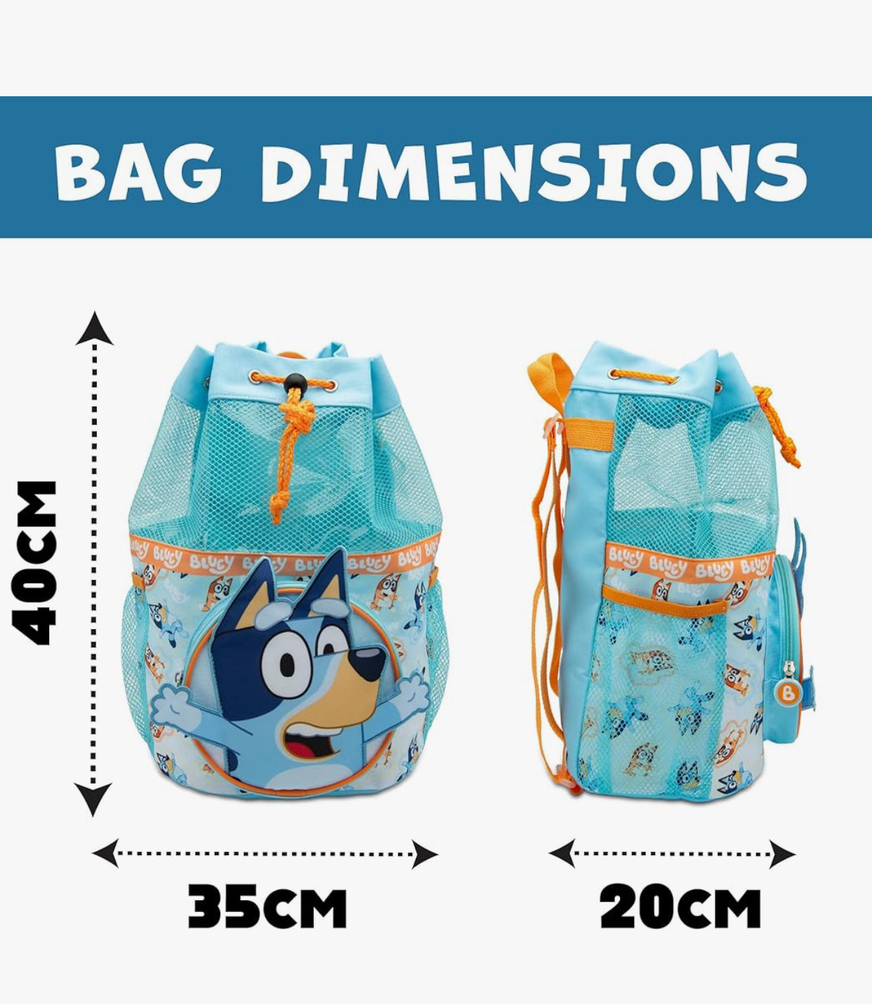 Bluey Blue Swim Bag