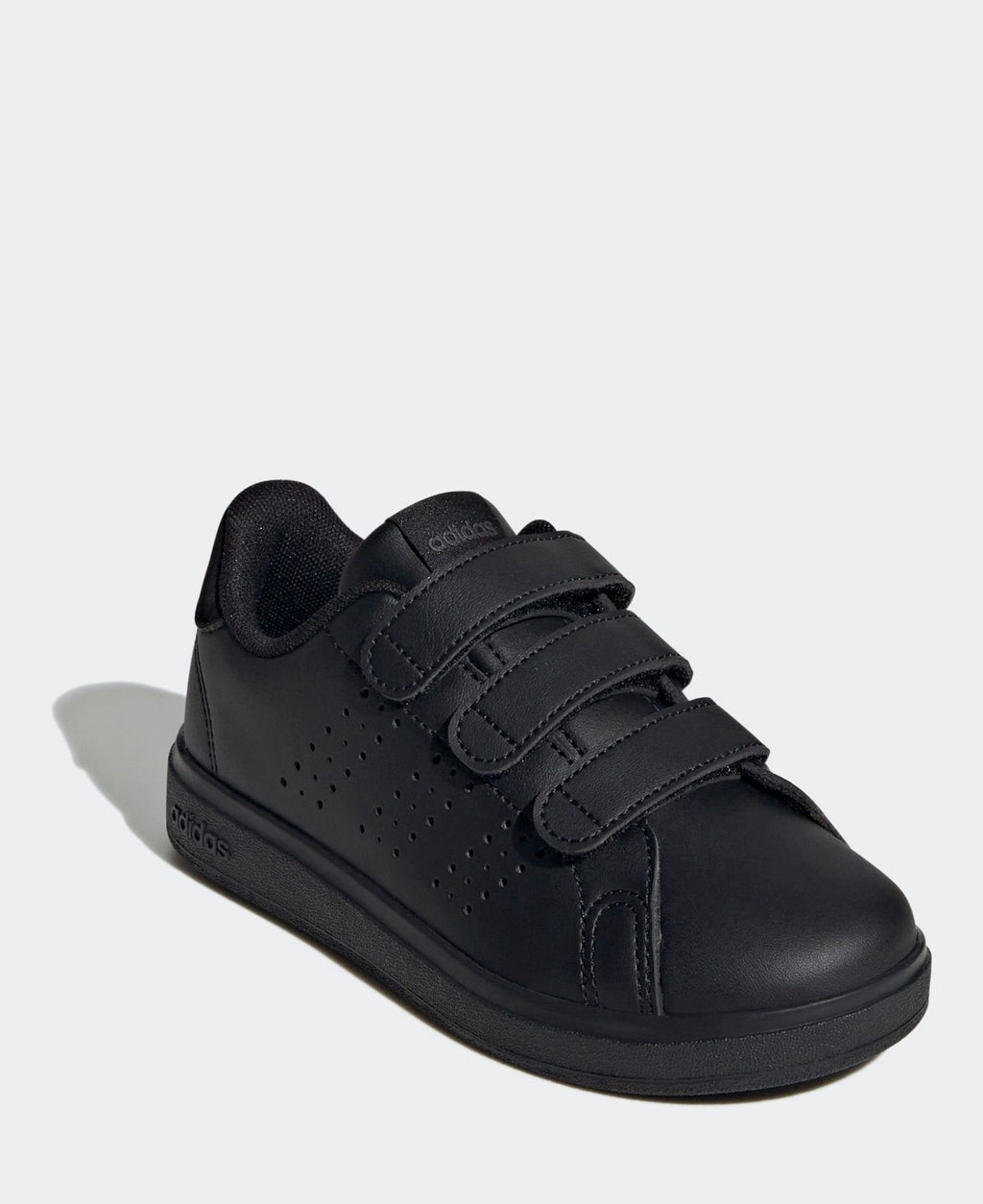 adidas Black Advantage Base 2.0 Hook and Loop Kids Trainers