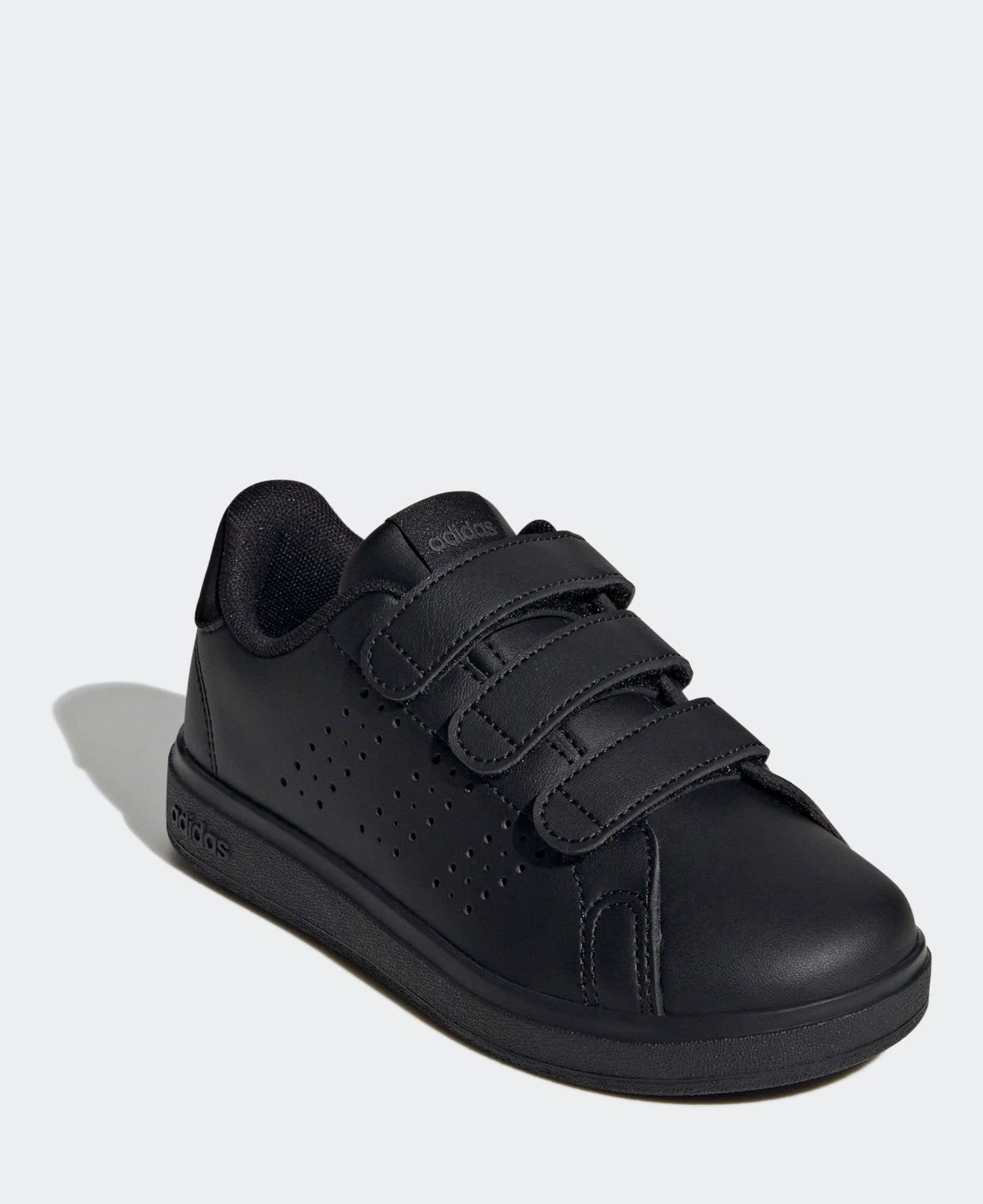 adidas Black Advantage Base 2.0 Hook and Loop Kids Trainers