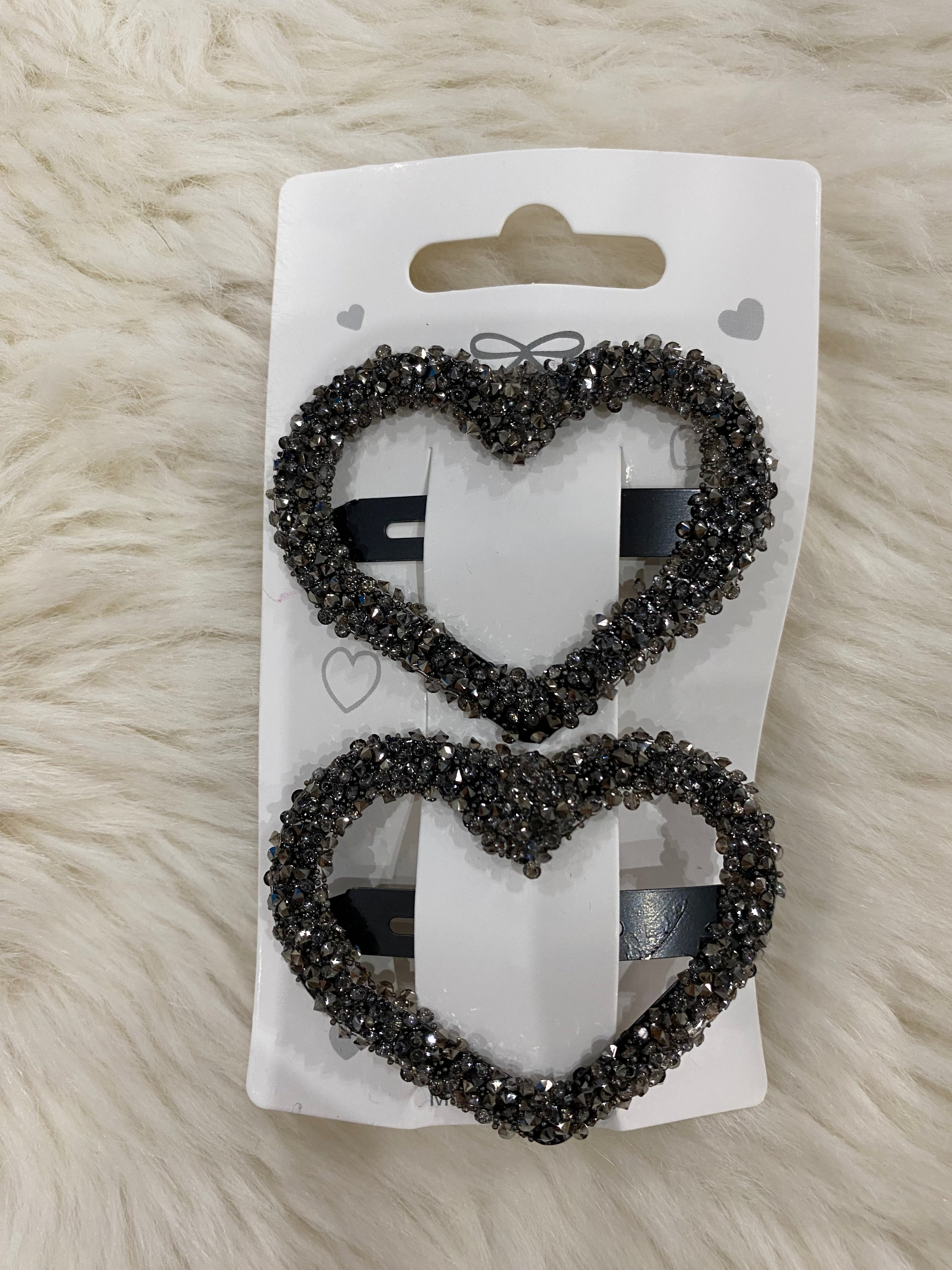 2 pcs glitter hair clips