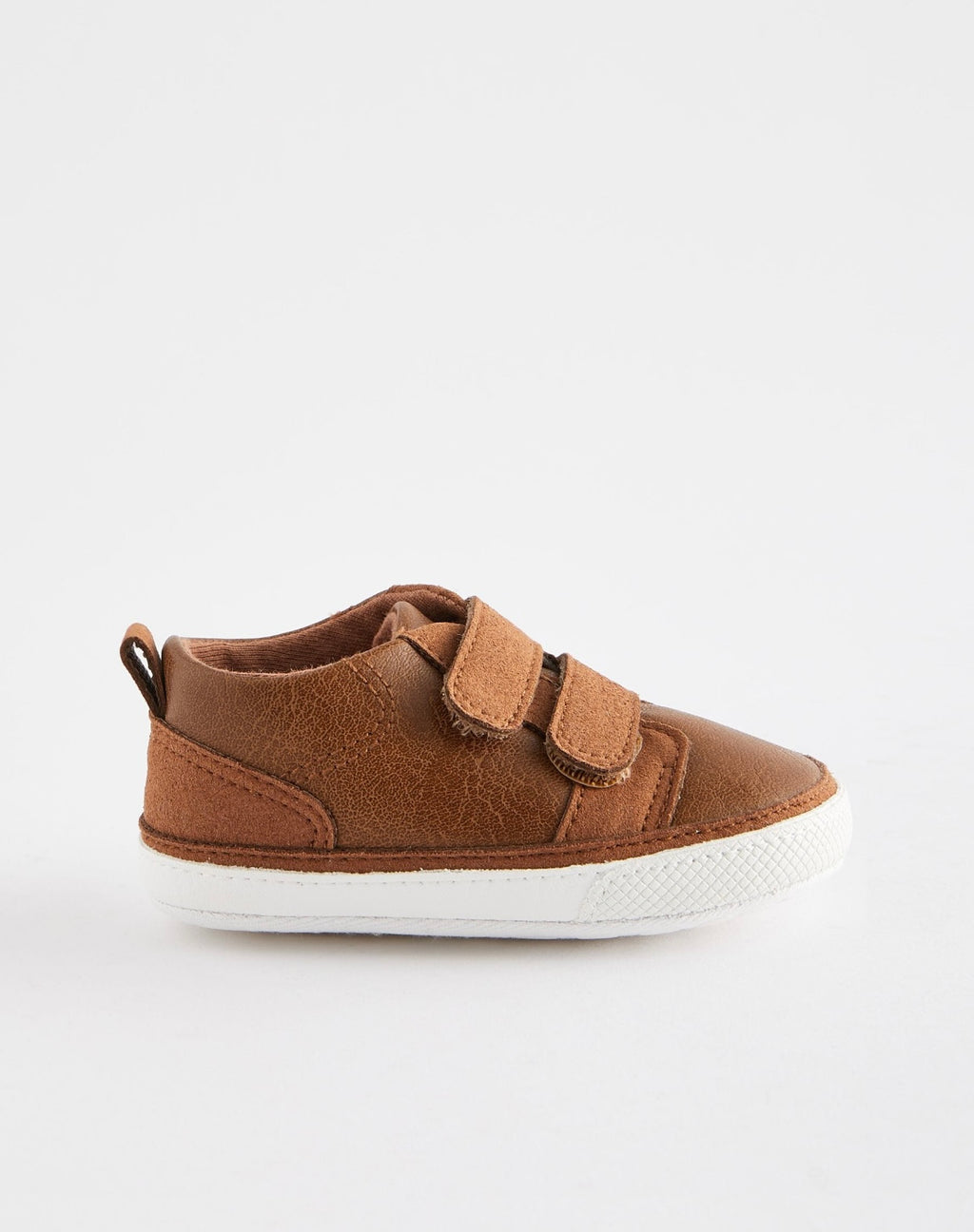 Tan Brown Touch Fastening Baby Trainers