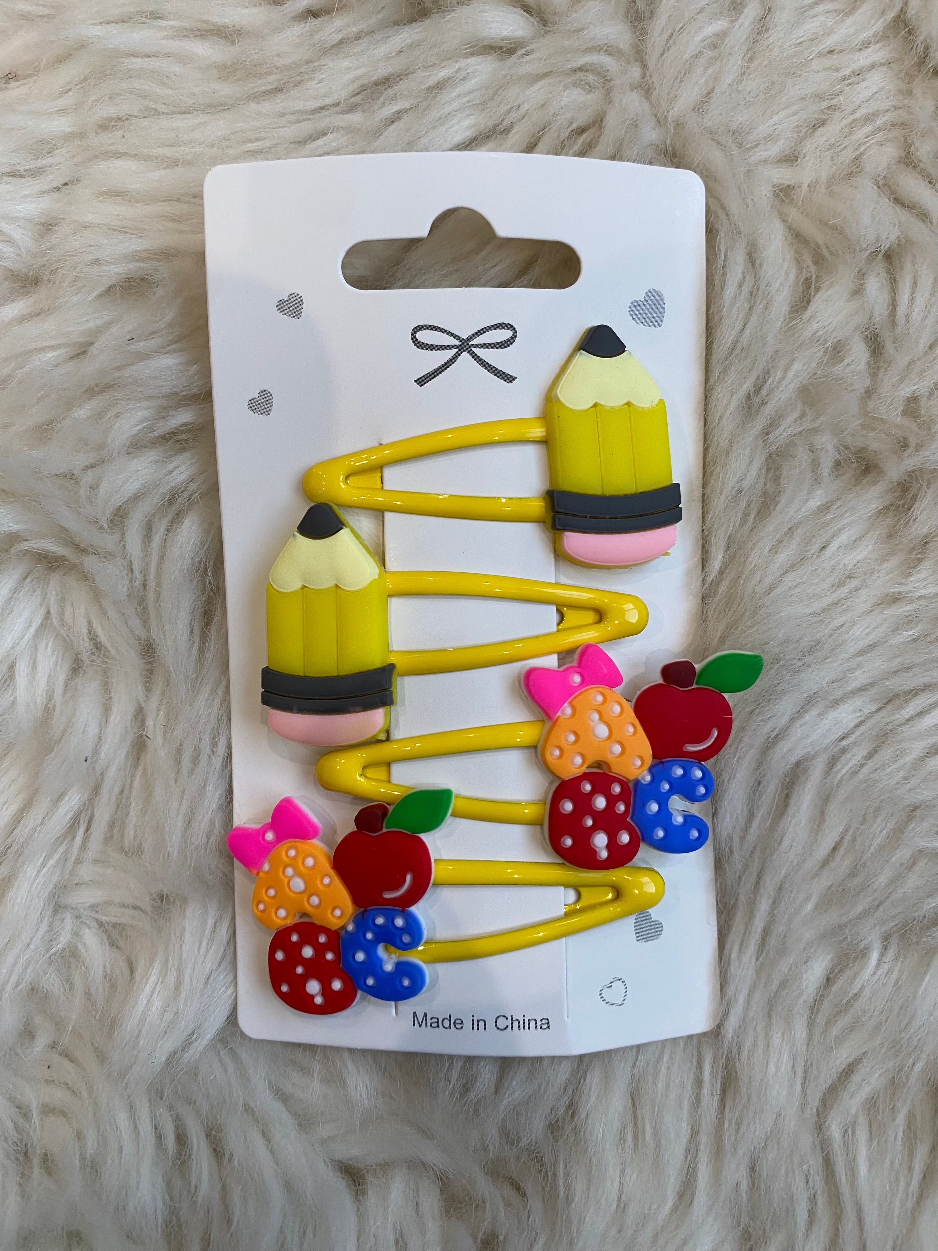 4pcs school hair clip