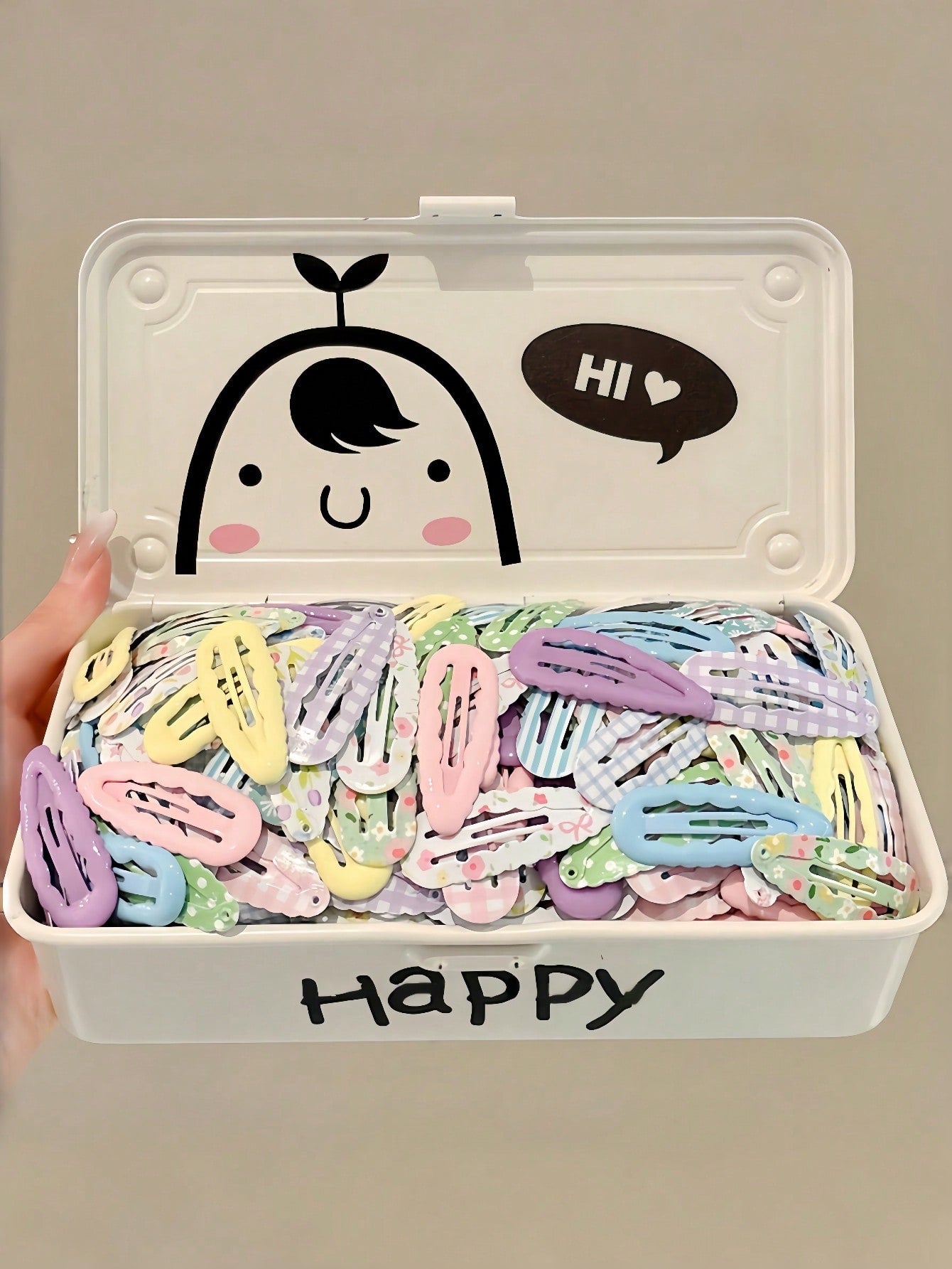 60pcs/Set Colorful Hair Accessorie Clips Set