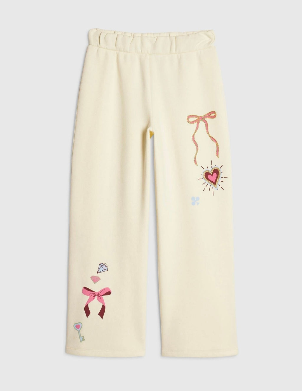 River Island Cream Icon Wide Leg Joggers