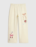 River Island Cream Icon Wide Leg Joggers