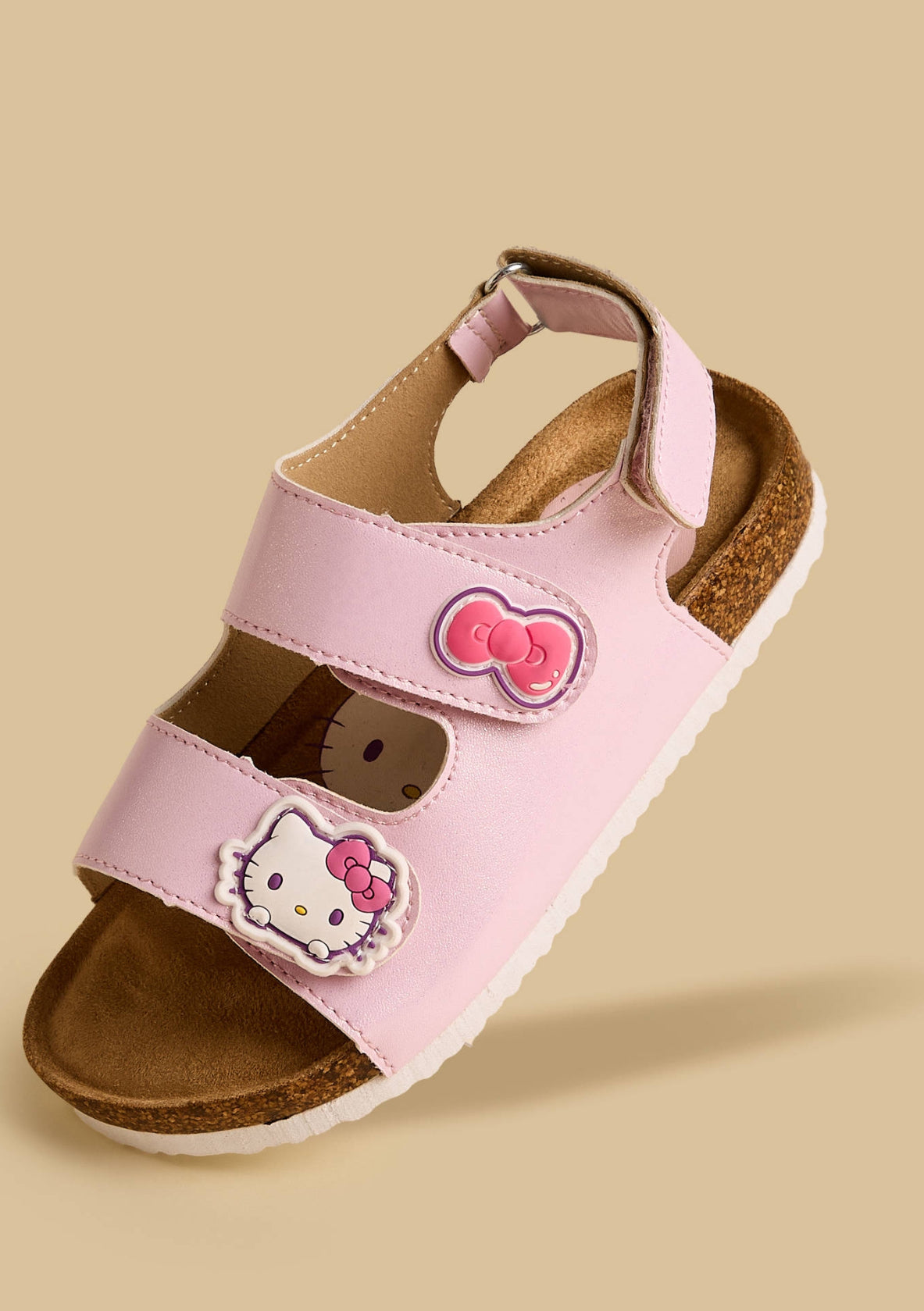 Hello Kitty Accent Sandals with Hook and Loop Closure