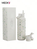Meoky 530 ml Insulated Tumbler With 2 Spout Lid And Straw