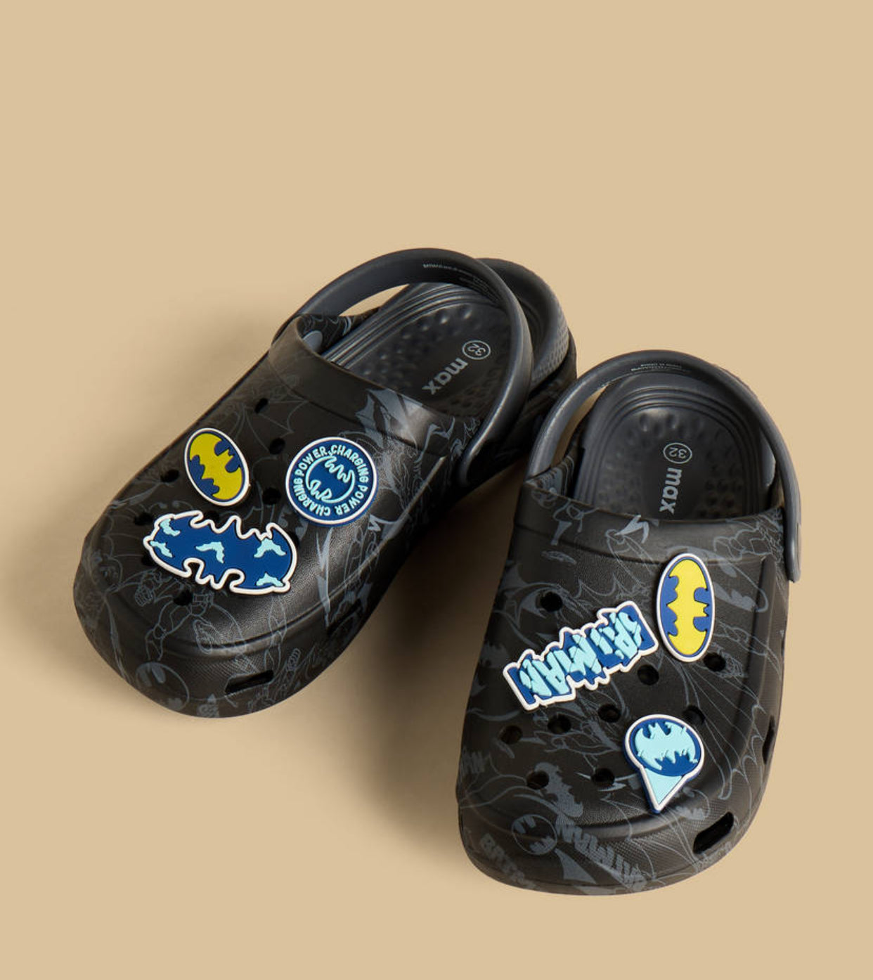 Batman Accent Backstrap Clogs
