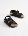 Black Standard Fit (F) Double Buckle
Cushioned Footbed Sandals