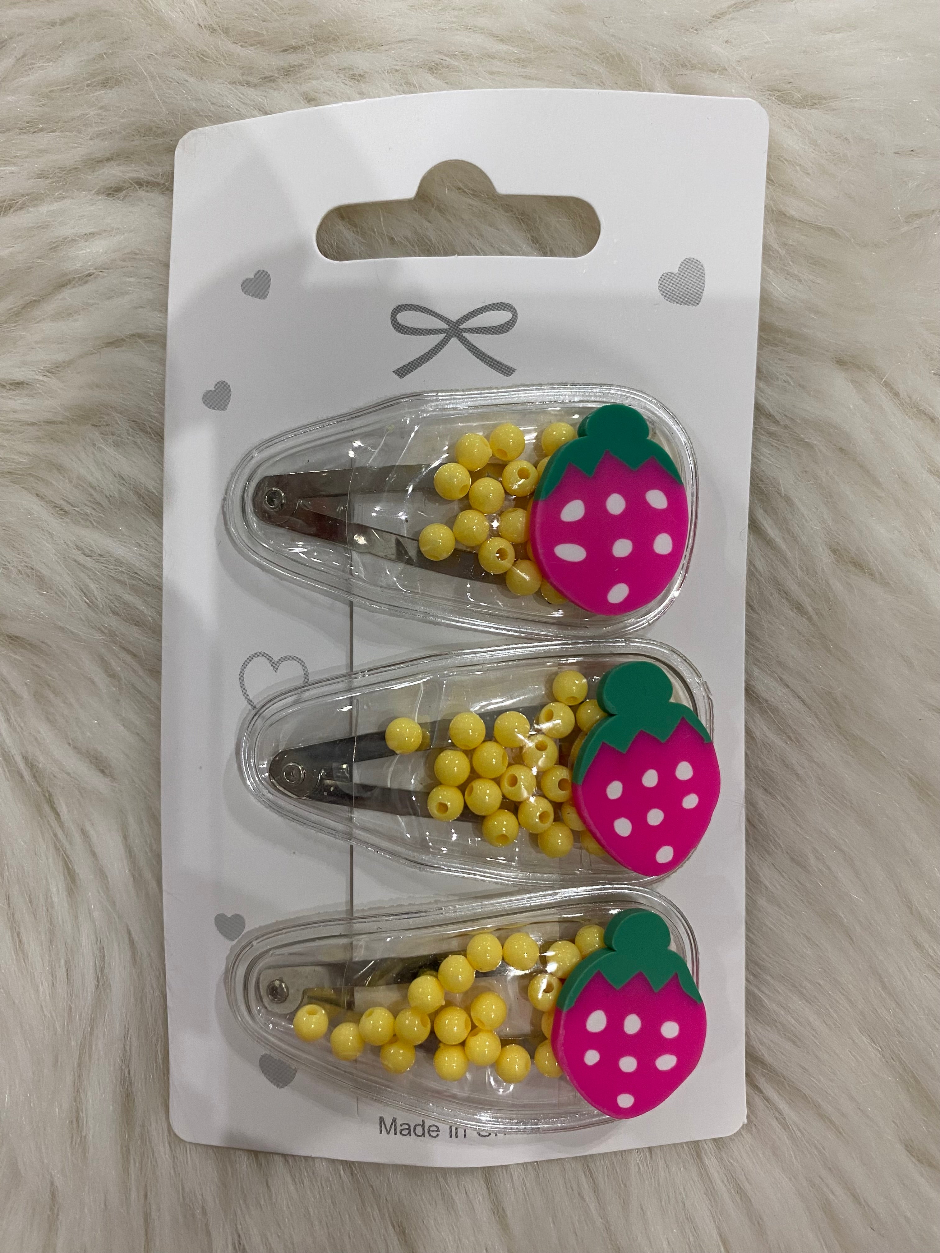 Glitter hair clips set