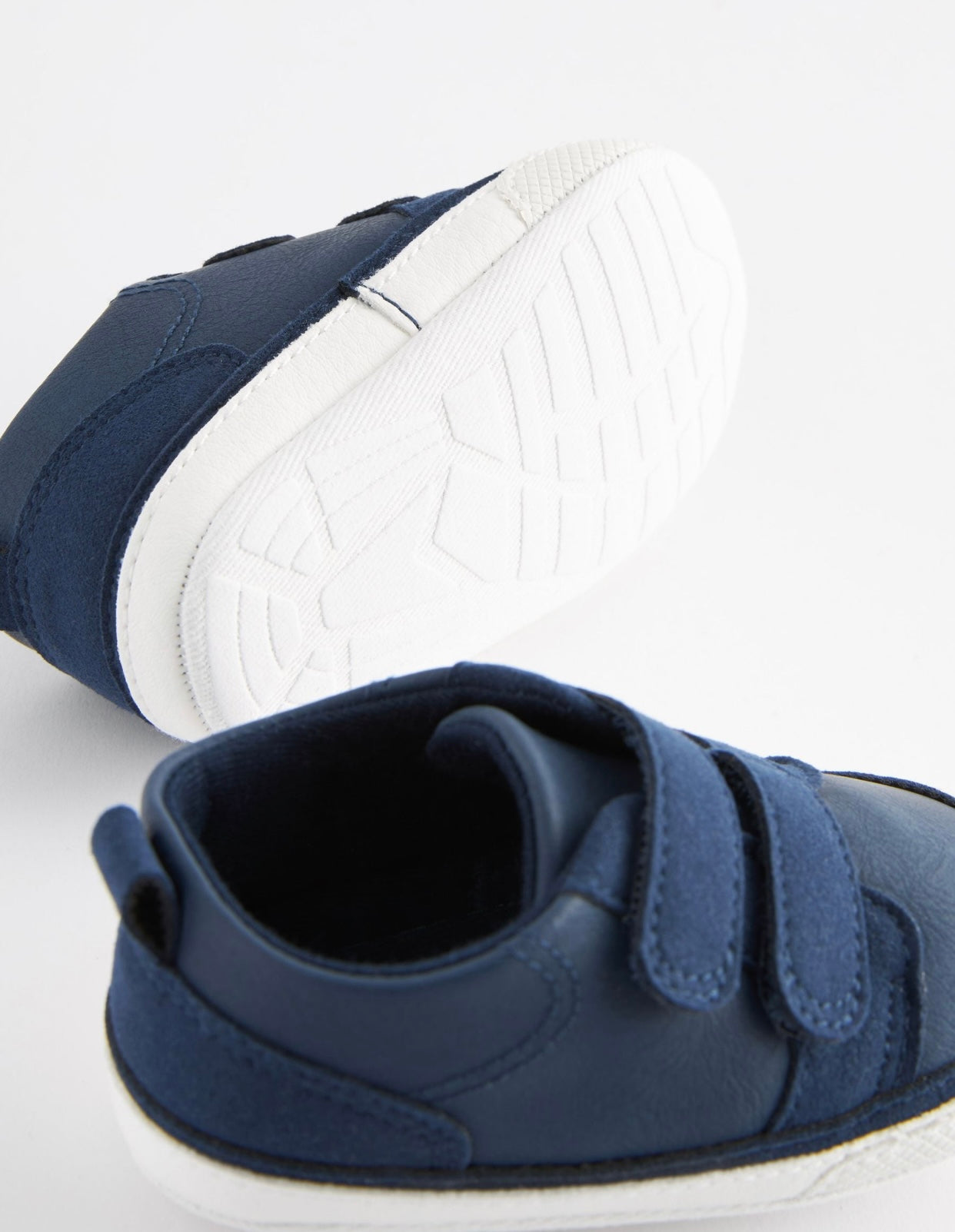 Navy Blue Touch Fastening Baby Trainers