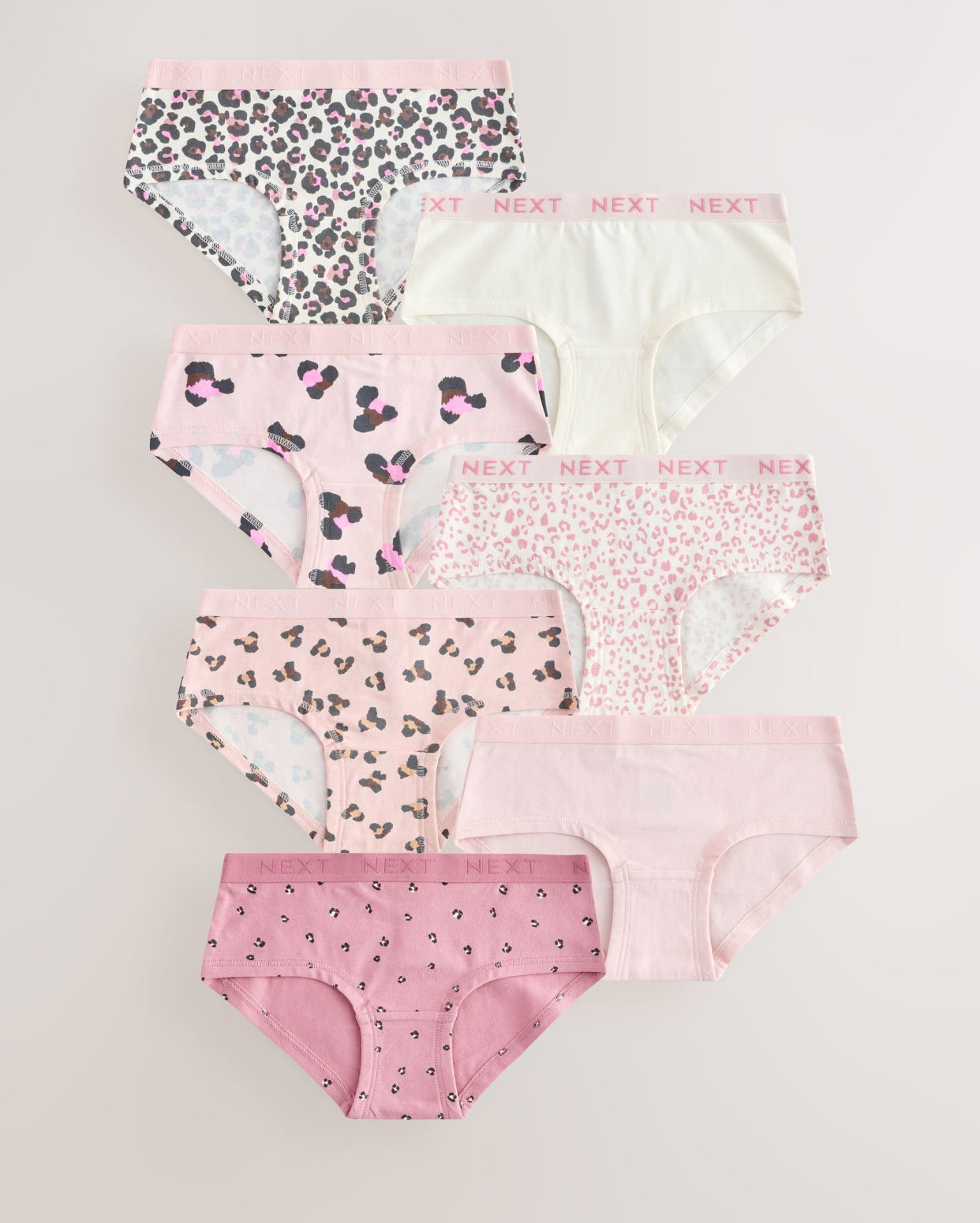 Pink/Cream Hipsters Briefs 7 Pack