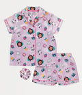 Gabby’s Dollhouse Satin Short Shirt Pyjamas and Scrunchie