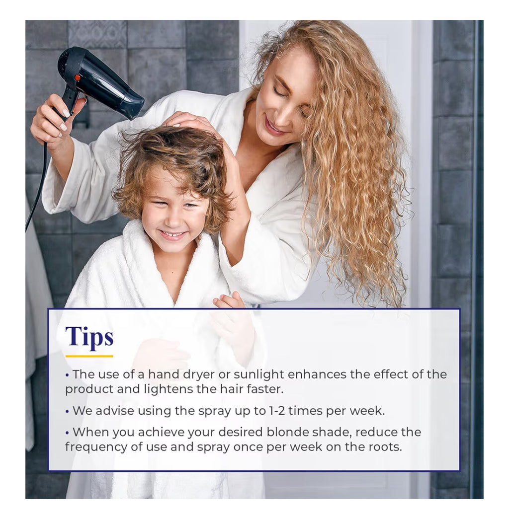 Premium Children’s Blonde Hair Lightening Spray with Natural Camomile Extract