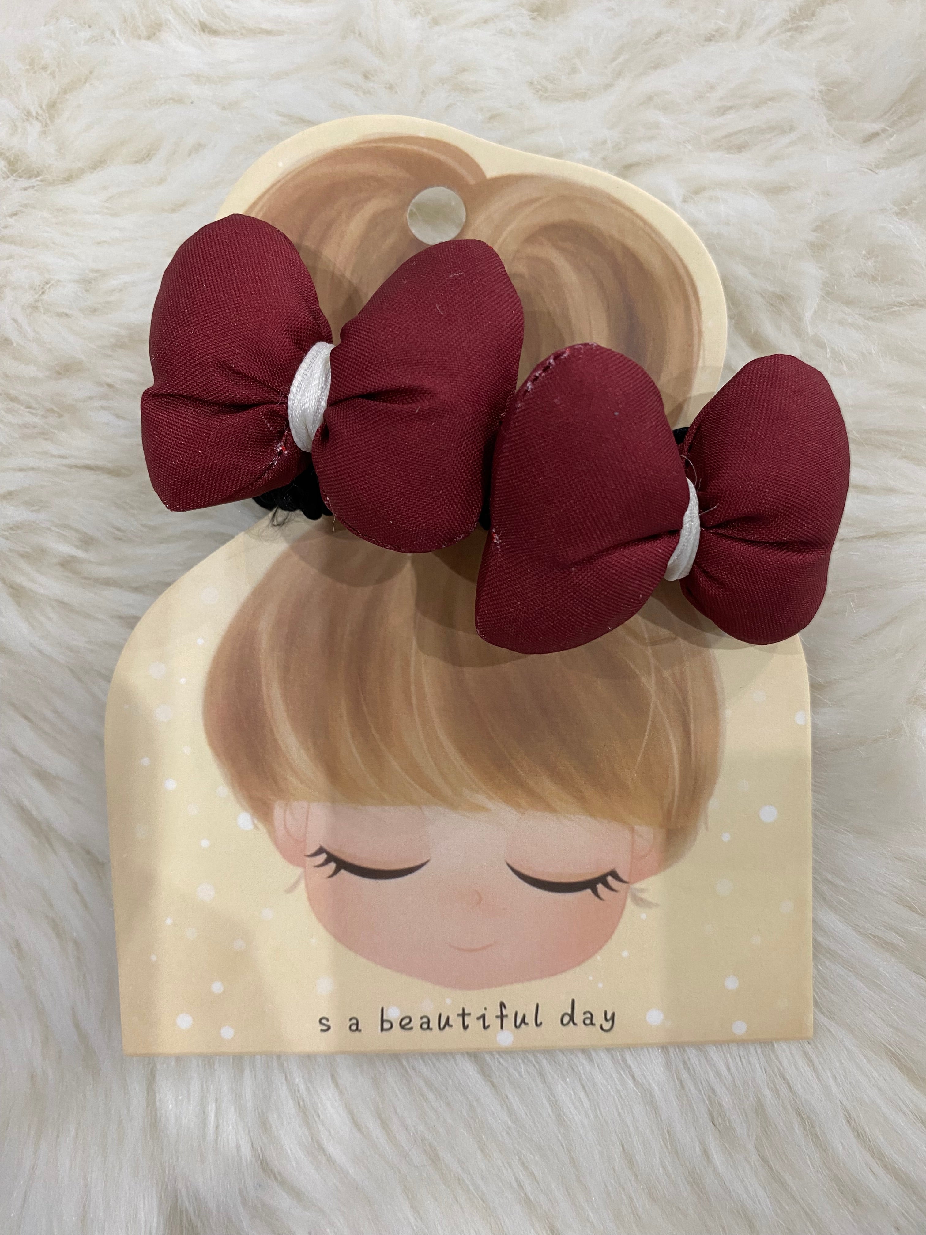 2pcs red hair scrunchies Set