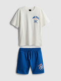 A tee and shorts clothing set with a One Piece design