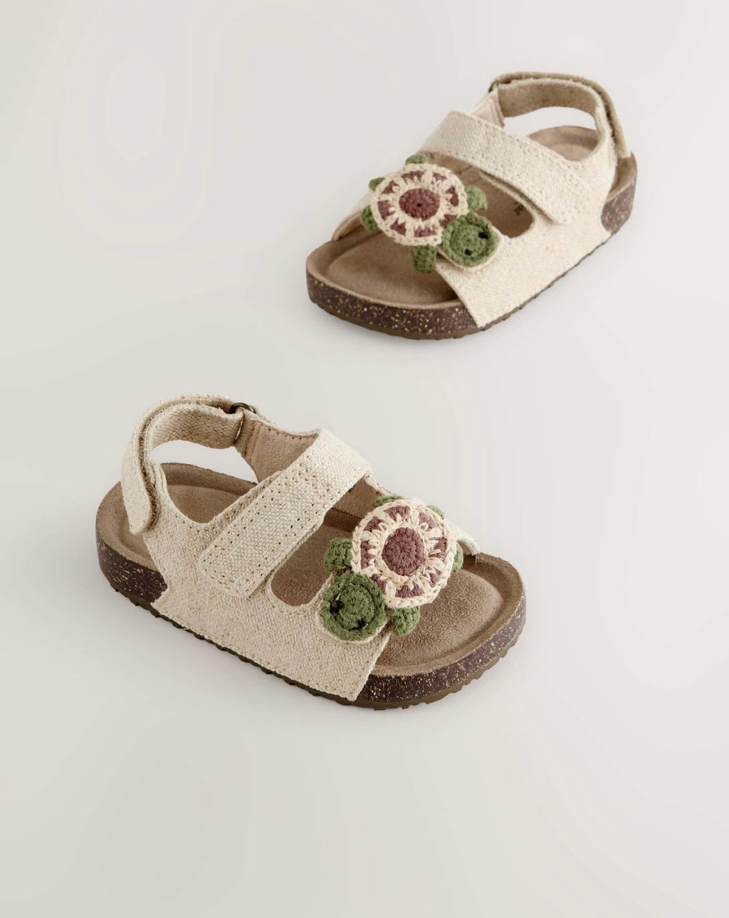 Neutral Turtle Touch Fastening Sandals
