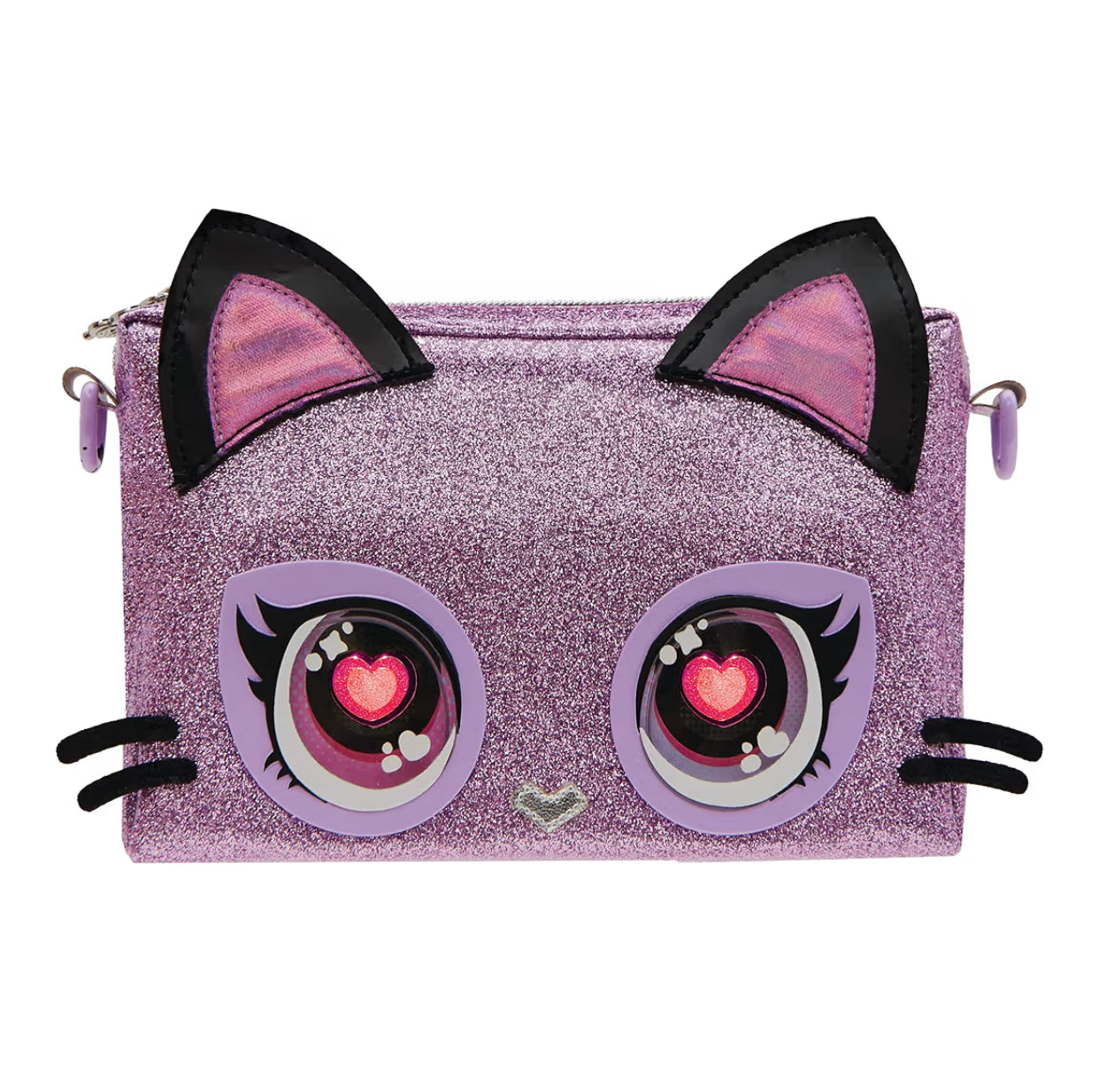 Purse Pets, Keepin’ It Clutch Purdy Purrfect Kitty Pet Toy and Wristlet Bag with Light-up Rainbow Eyes