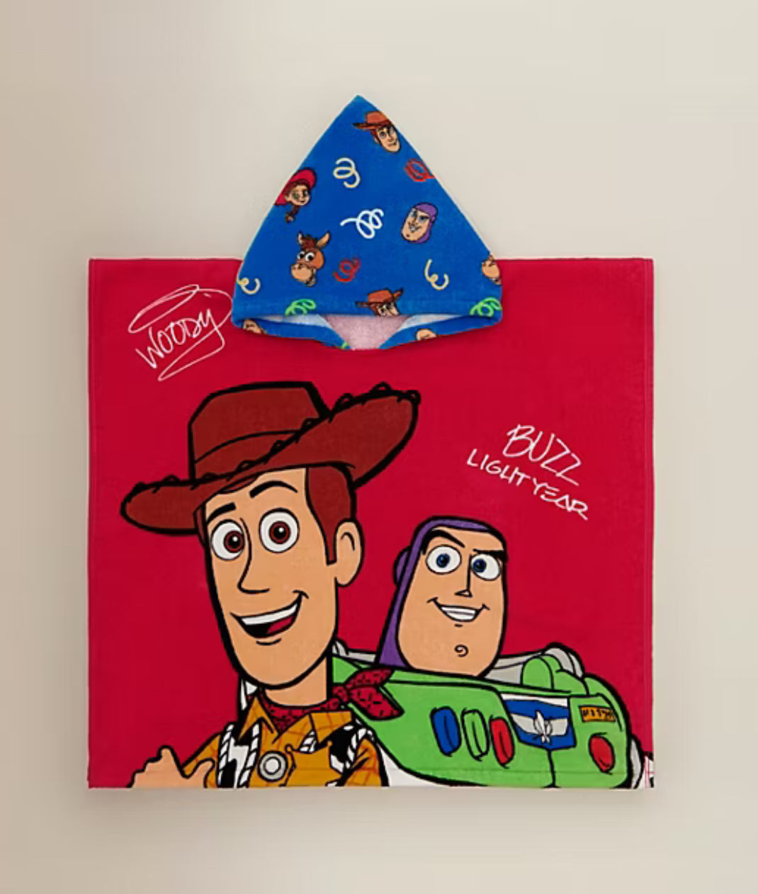 Disney Toy Story Red Cotton Poncho Size: Up To 3y