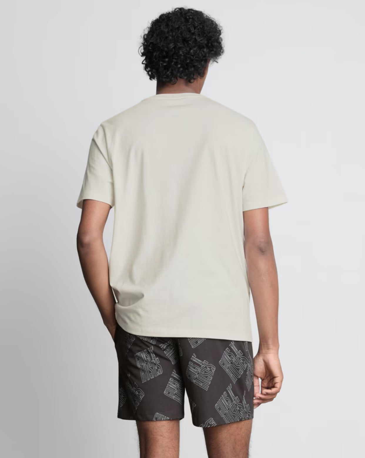 Pyjama set with graphic T-shirt and printed shorts