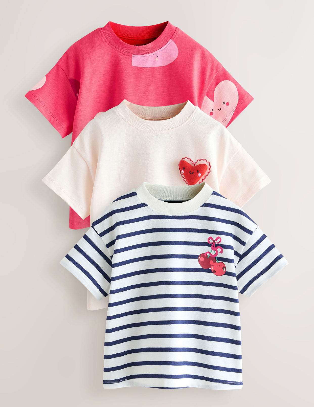 Red Hearts T-shirts 3 Pack