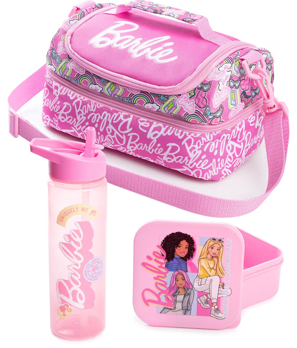 Barbie Pink Lunch Bag with Bottle & Snack Box
