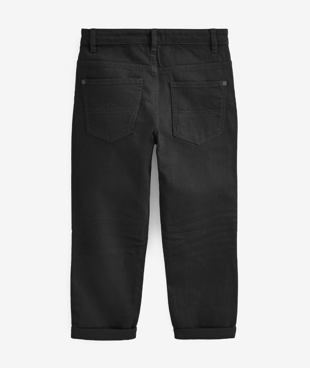 Black Loose Fit Stretch Jeans
