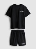 A tee and shorts clothing co-ord with script embroider