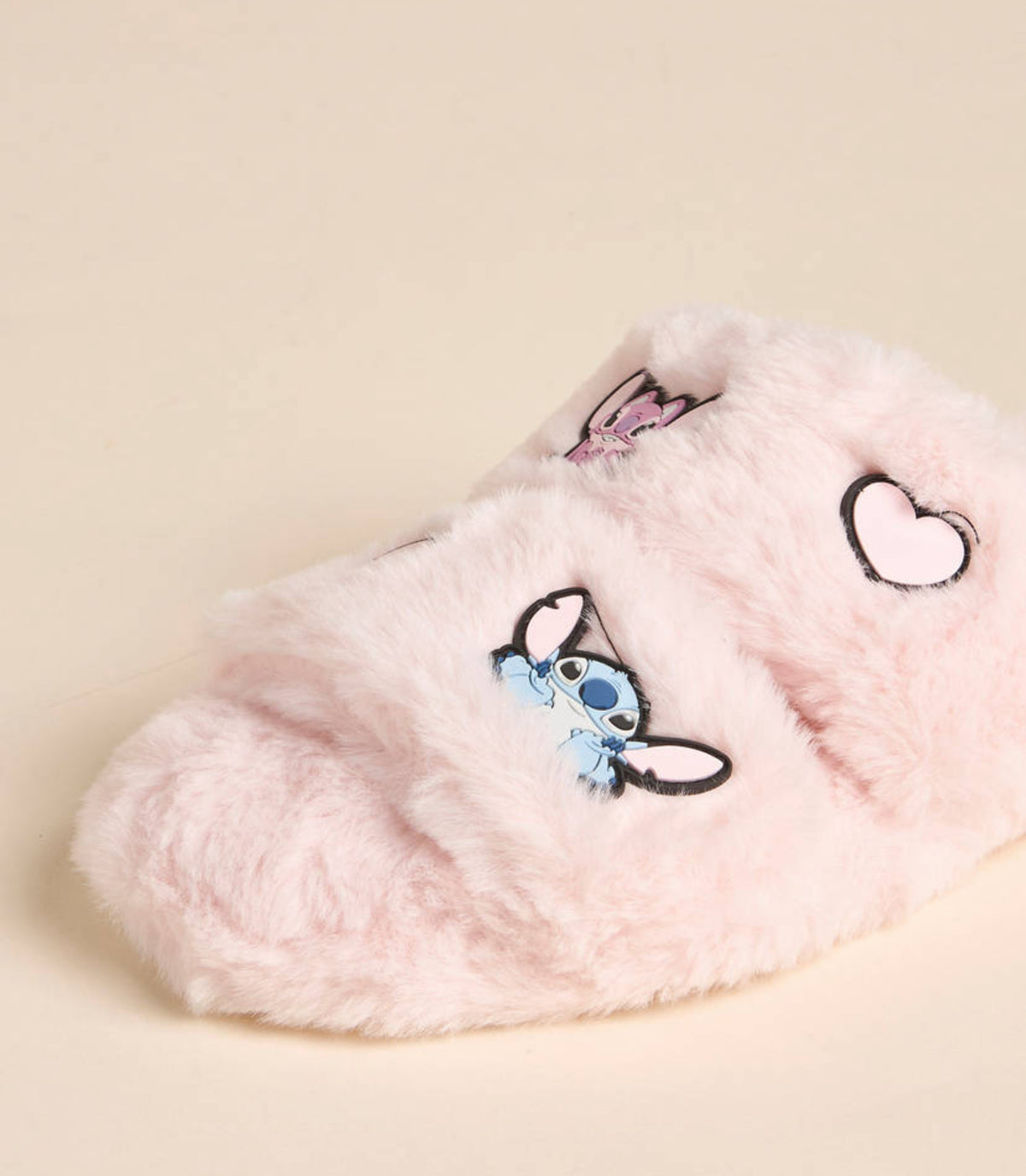 Stitch and Angel Embroidered Bedroom Slippers