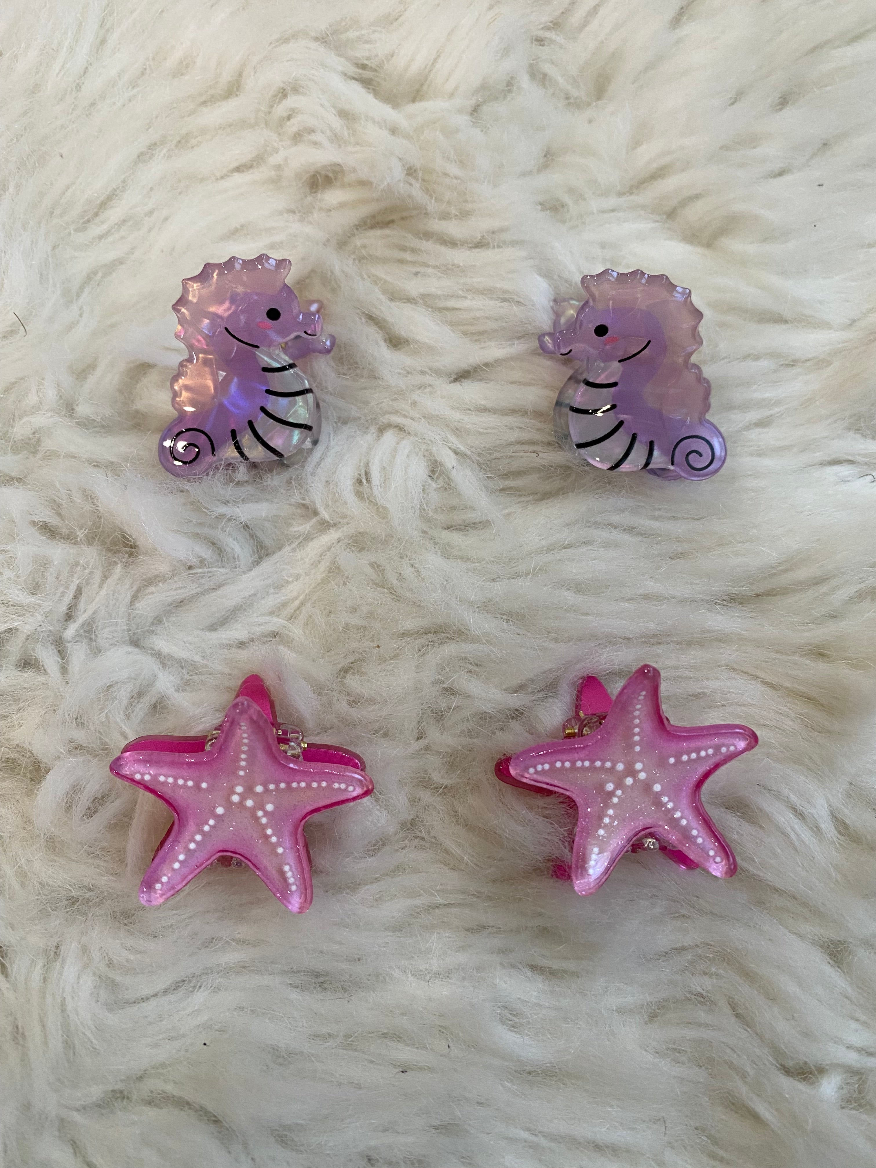 4pcs Ocean Mini Hair Clips
