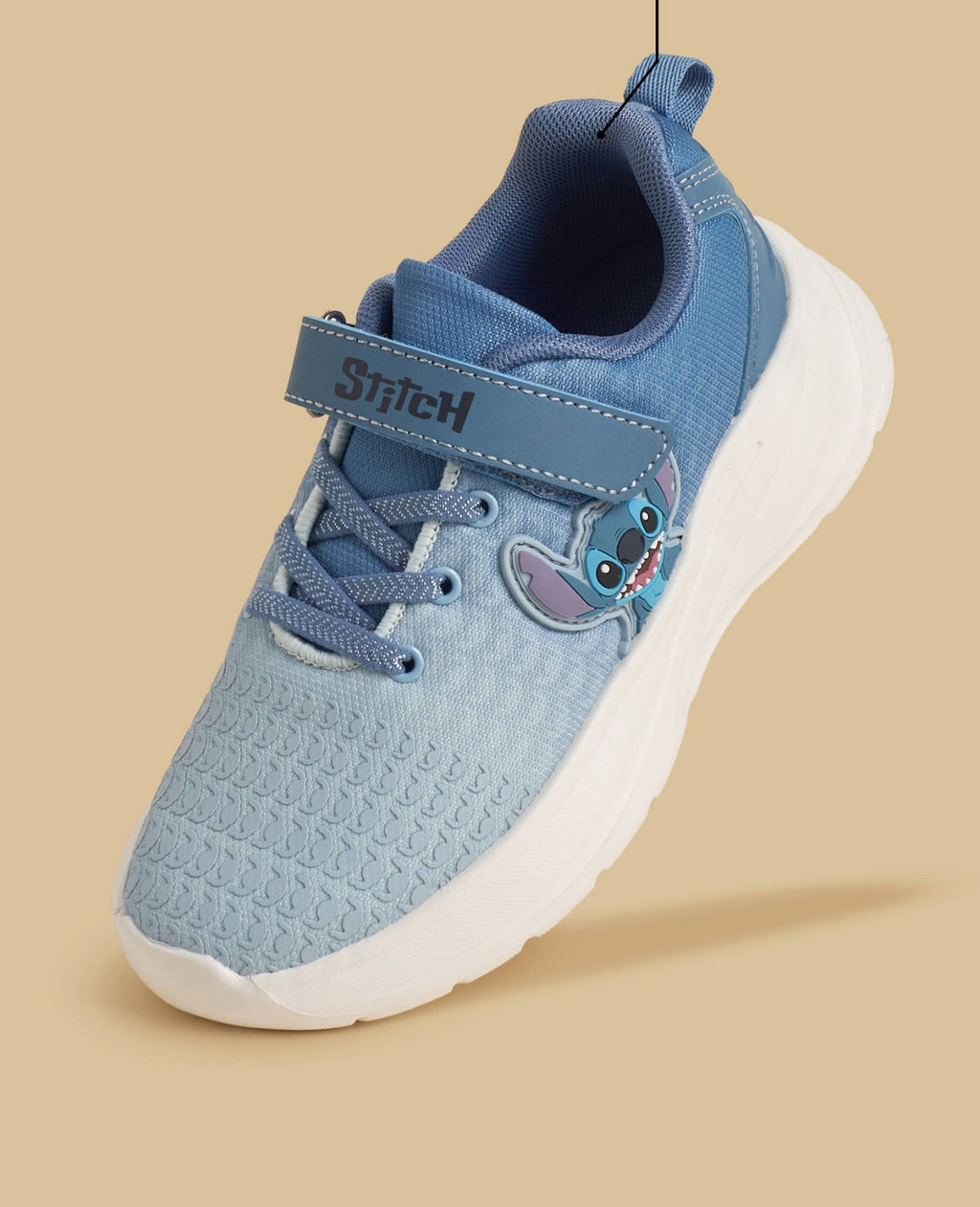 Stitch Colourblock Sports Shoes with Hook and Loop Closure